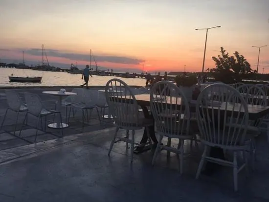 Sunset at the harbour of Nea Michaniona