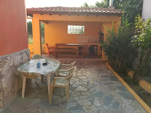 Covered patio in the garden